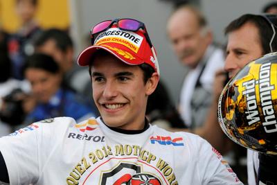 2013 MotoGP World Champion Marc Marquez in parc ferme
