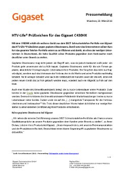 Pressemeldung - HTV-Life® Prüfzeichen für Gigaset C430HX.pdf