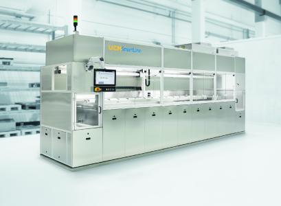 Das modulare Konzept der UCMSmartLine ermöglicht den individuellen Aufbau von Ultraschall-Reihentauchanlage für eine breites Anwendungsspektrum. In jedes Modul ist die Elektro- und Steuerungstechnik integriert.
Bildquelle: UCM AG