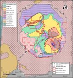 Abbildung 1: Lokale geologische Karte des Caldera-Komplexes von Nuiklavik; die rot umrandeten Konzessionen wurden in der vor kurzem abgeschlossenen Übernahme erworben.