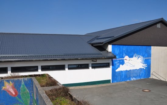 Eine Schule im Sauerland mit einem leichten Luxmetalldach.JPG