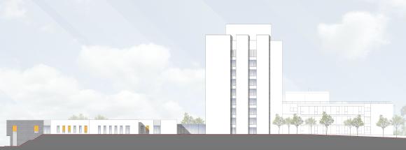Ost-Ansicht der erneuerten ELBLANDKLINIK / Bildquelle: ELBLANDKLINIKEN Stiftung & Co. KG