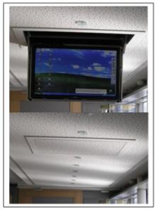 Flatlift Slimline Ceiling Tv Lift For Xxl Tv S Works Via Remote