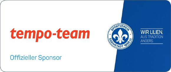 Tempo-Team Personaldienstleistungen wird neuer Sponsor beim SV Darmstadt 98