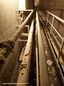 Reinigung einer Müllverwertungsanlage mit Cold PowAir - Kalte Trocken Druck Luft und sonst nichts... KDL-Verfahren