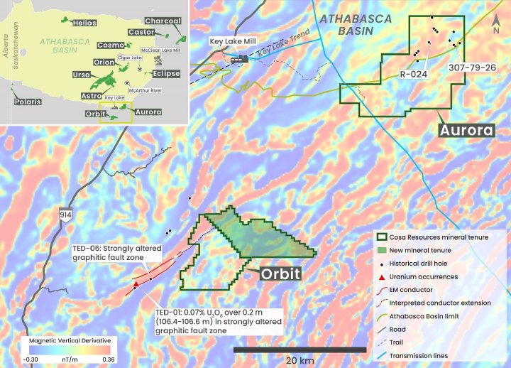 Cosa Resources schließt die Erweiterung seines zu 100 % im Besitz befindlichen Orbit-Uranprojekts im Athabasca-Becken, Saskatchewan, ab