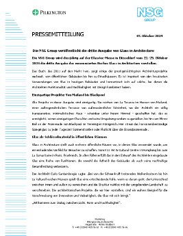 Die NSG Group veröffentlicht die dritte Ausgabe von Glass in Architectur1.pdf