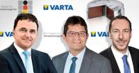 Freuen sich über die Verleihung des deutschen Innovationspreises: Herbert Schein, Vorstandsvorsitzender VARTA AG, Rainer Hald, CTO VARTA Microbattery GmbH/VARTA Storage GmbH und Andreas Fritz, Head of Global Marketing, VARTA Microbattery GmbH (v.l.n.r.) / Foto: VARTA AG