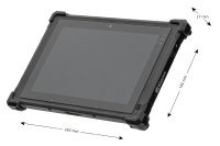 The RUGGED Tab 10 i5 Pro with dimensions