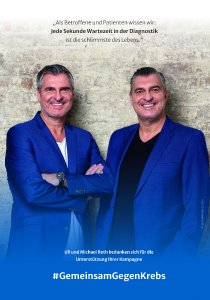 Uli und Michael Roth: Die ehemaligen Handball-Nationalspieler engagieren sich im Rahmen des VivaAid-Projektes von VivaScope und ANNA/C-trus für die Kampagne #gemeinsamgegenkrebs www.gemeinsamgegenkrebs.com
