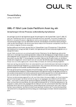 Pressemitteilung - OWL-IT führt Low Code Plattform Axon Ivy ein.pdf
