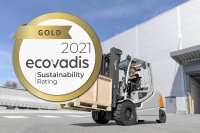 Goldstatus für den Hamburger Intralogistiker: Die STILL GmbH stellte sich auch in diesem Jahr wieder der Nachhaltigkeitsprüfung der internationalen Bewertungsplattform EcoVadis und erhielt nun das Zertifikat in Gold / Bild: STILL GmbH
