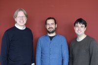 Von links nach rechts: Prof. Dr. Albert Baars (B-I-C, Hochschule Bremen), Prof. Dr. Adrien Baldit (Université de Lorraine) und Daniel Matz, M. Sc. (B-I-C, Hochschule Bremen)
