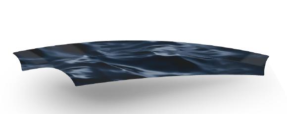 Indium decoration in combination with colored designs is also possible. Shown here with the Deepwave design. The surface is resistant to corrosion, UV light and abrasion. The Kurz innovation with indium is much more environmentally friendly than conventional electroplating