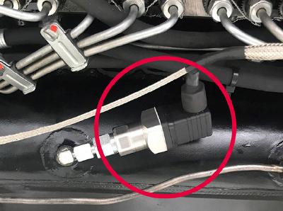 Drucktransmitter verbaut