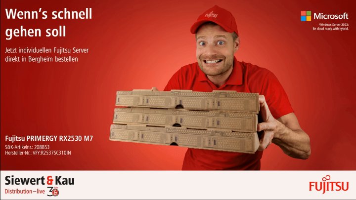 Der neue Server kommt so schnell wie die Pizza