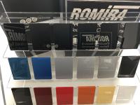 High gloss, unpainted: mirror-like impression can be realized for acrylic compounds in a number of colors