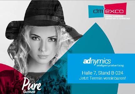 dmexco2017 Adnymics in Halle 7 Stand B 024