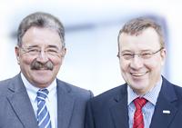 Die Initiatoren der Soforthilfe (v.l.): CURSOR-Vorstände Jürgen Topp und Thomas Rühl. Foto: CURSOR