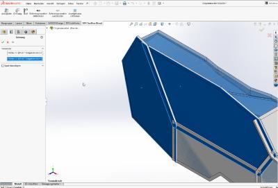 Gehrung am Beispiel eines Origamimöbelstücks