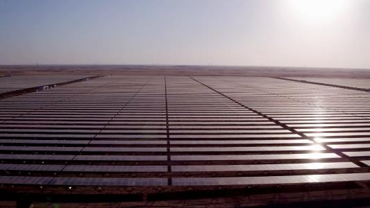 Aerial picture of Benban solar power plant by ib vogt GmbH, Infinity Solar S.A.E.