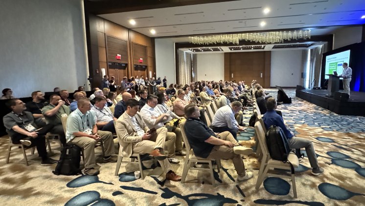 Guido Van der Schueren welcomes delegates to the Hybrid Software Fusion Packaging Summit 2026.JPG