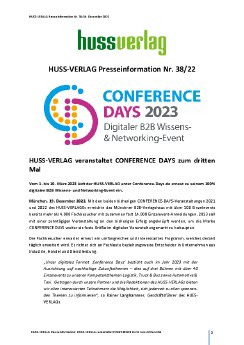 Presseinformation_38_HUSS_VERLAG_Conference Days 2023.pdf