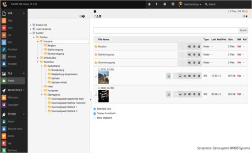 Bildauswahl in TYPO3 über integriertes SixOMC