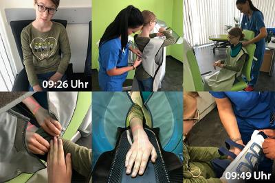 Workflow einer DVT-Untersuchung mit dem SCS DVT: Vom Zeitpunkt der Indikationsstellung bis zur Therapieeinleitung vergingen nur 23 Minuten.