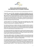 [PDF] Press Release: Revival Gold announces $10 Million non-brokered private placement financing