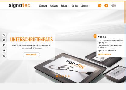 signotec präsentiert neuen Internetauftritt