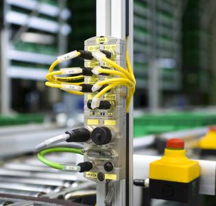 MVK Metall Safety von Murrelektronik im Einsatz in einer Logistik-Applikation