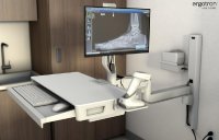 Ergotron CareFit Combo System Wandarbeitsplatz mit Arbeitsfläche