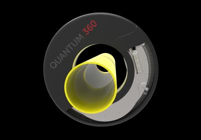 iNOEX Quantum 360 ist das erste industrielle Terahertz-Wanddickenmesssystem für die Extrusion von Kunststoffrohren zur Absolutmessung der Wanddicke (Mit freundlicher Genehmigung der iNOEX GmbH)