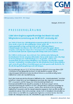 PM - CGM lehnt Erg鋘zungstarifvertr鋑e bei Bosch AS nach Mitgliederversammlung am 14.08.2021 ab .pdf