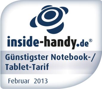 Award-Logo Notebook-/ Tablet-Tarife im Februar