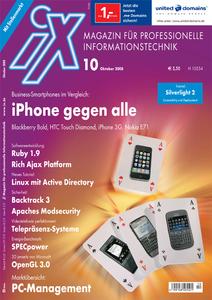 Das Titelbild der aktuellen iX-Ausgabe 10/2008