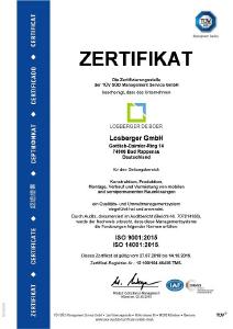 ISO-Zertifizierung Zertifikat