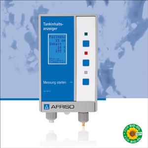 The AFRISO DTA 10 digital tank contents indicator is suitable for level measurement in tanks containing fuel oil EL, L, diesel fuel, FAME 100 % as biodiesel (EN 14214), water and non-corrosive liquids with a density from 0.5 to 1.5 g/cm³ (Photograph: AFRISO)