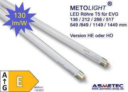 METOLIGHT LED-T5-Röhren von Asmetec