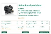 Seitenkanalverdichter
R30MD
91 m³/h +425mbar -350mbar
1,5 kW 3phasig-IE3 kein ATEX
Artikelnummer: SR30MD50+0010
kein ATEX

Das Bild „Hubsystem.jpg“ zeigt ein industrielles Hebesystem, das Werkstücke mithilfe von Vakuumtechnik fixiert. Ein Saugfuß hält die Last sicher, während der FPZ-Seitenkanalverdichter den erforderlichen Unterdruck erzeugt. Die Anwendung demonstriert präzises und sicheres Materialhandling.