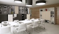 Viel Tageslicht schafft eine gute Arbeitsatmosphäre – und OKA Puron Tische sorgen für die Ästhetik im Office.