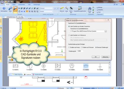 Nutzen Sie CAD-Symbole und Signaturen in RxHighlight