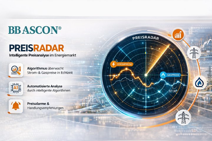 Strompreise senken: BB ASCON Energie GmbH führt algorithmischen Preisradar für den Mittelstand ein