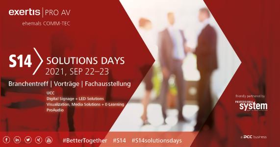 S14 Solutions Days from 22. - 23.09.2021 at Exertis Pro AV