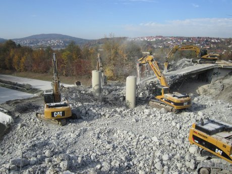 Atlas Copco hydraulic attachments in bridge demolition.JPG
