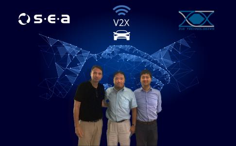 S.E.A. Datentechnik announcement of partnership with ZoX Technologies Corporation Ltd. , as regional integration partner for China and Taiwan. People from left to right: Gerd Schmitz (CEO of S.E.A. Datentechnik GmbH), Haowen WANG (CEO of ZoX Technologies Corporation Ltd.), Yunsong (CTO of ZoX Technologies Corporation Ltd.)
