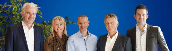 Das PI Benelux-Team (v.l.n.r.): Dick Moerman, Marja van den Bosch, Jeroen van de Velde, Erik Keune und Erik Reichardt