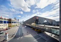 Außenaufnahme - Messehalle 12 in Frankfurt / Bildnachweis: Messe Frankfurt/ Jean-Luc Valentin