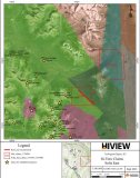 Abbildung 1: Die Liegenschaften Nub und das noch in der Genehmigung befindliche Projekt Sofia East von Hi-View Resources, dargestellt auf der geologischen Karte des BCGS
